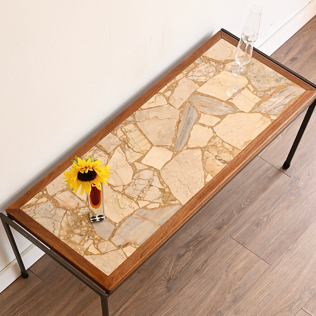 Mid Century Terrazzo Marble Coffee Table by Framac