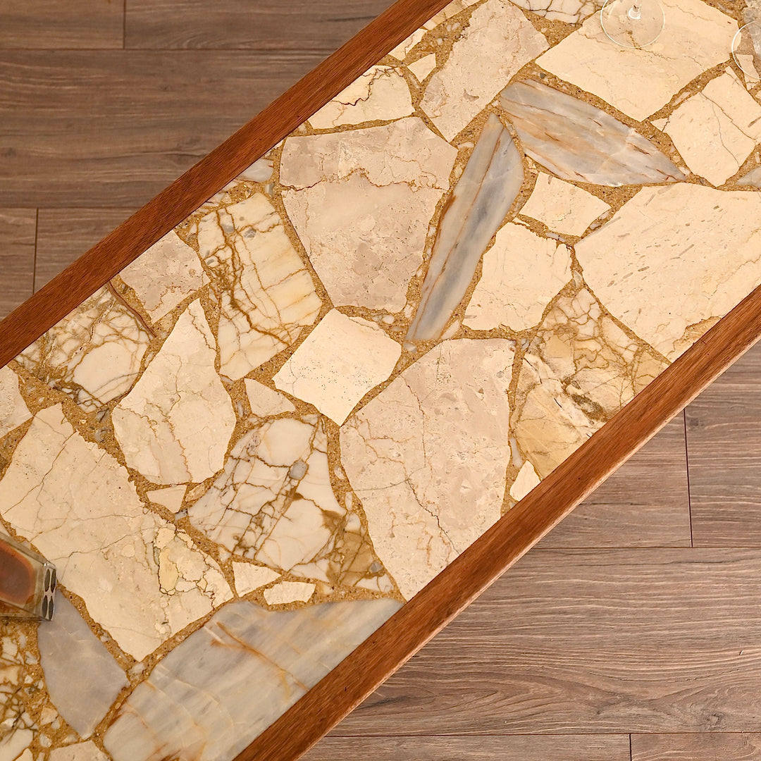 Mid Century Terrazzo Marble Coffee Table by Framac