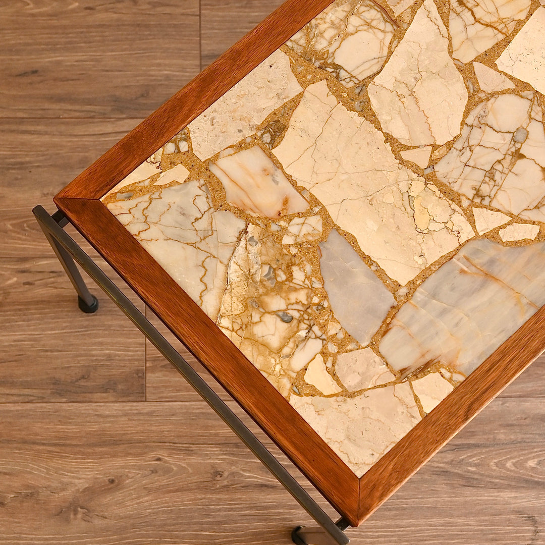 Mid Century Terrazzo Marble Coffee Table by Framac