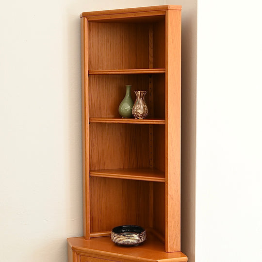 Mid Century Teak Sideboard Corner Cabinet Bookshelf by Chiswell