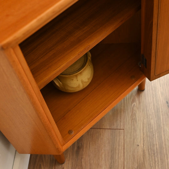 Mid Century Teak Sideboard Corner Cabinet Bookshelf by Chiswell