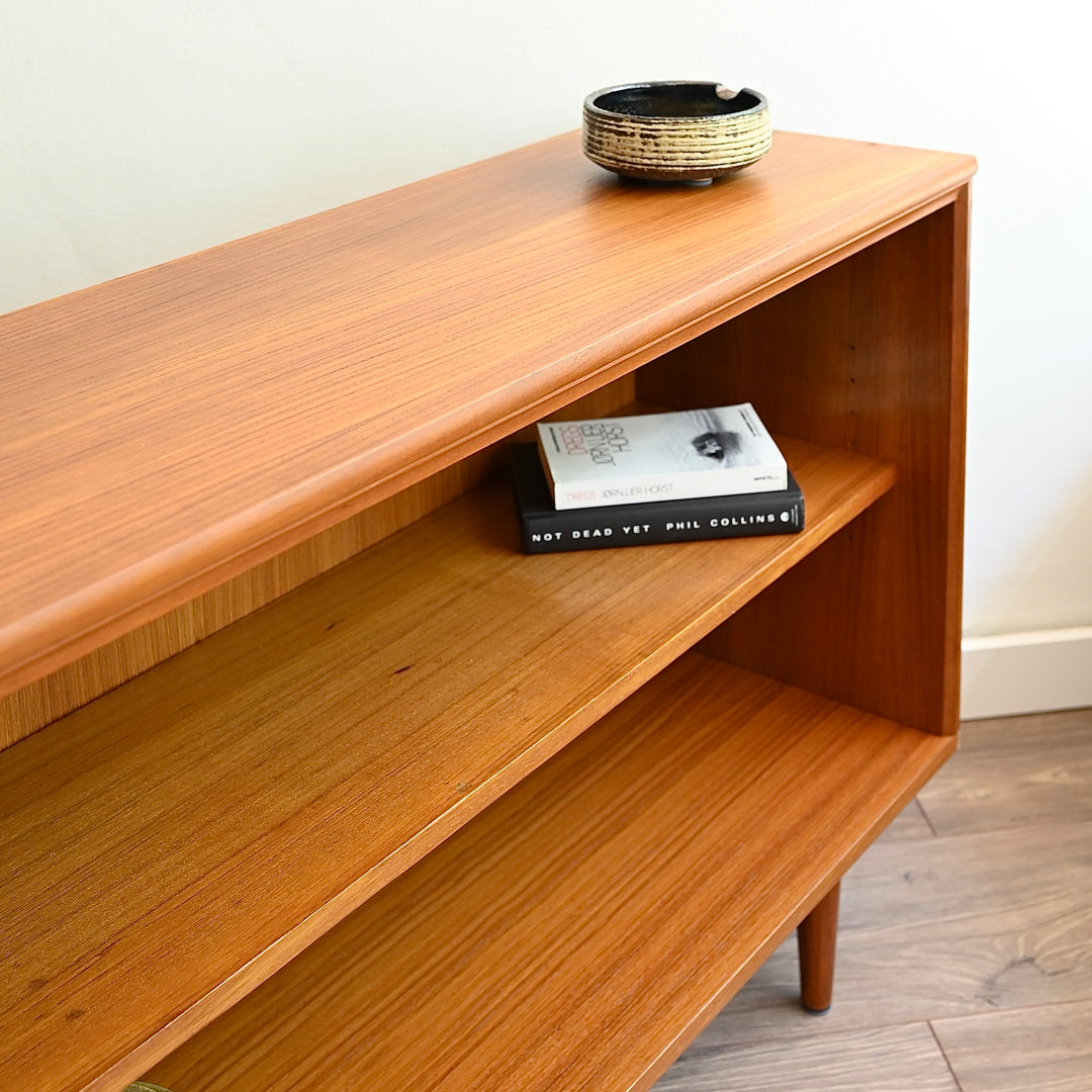 Mid Century Teak Sideboard LP Record Cabinet Bookshelf by Chiswell