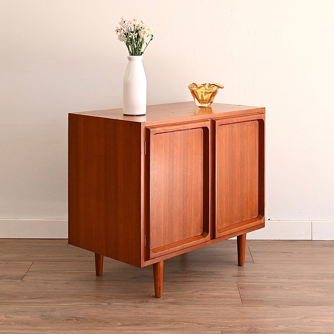 Mid Century Teak Sideboard LP Record Cabinet by Chiswell