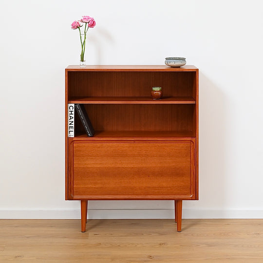 Parker Teak Mid Century Bookshelf Bar Wall Unit Bookcase