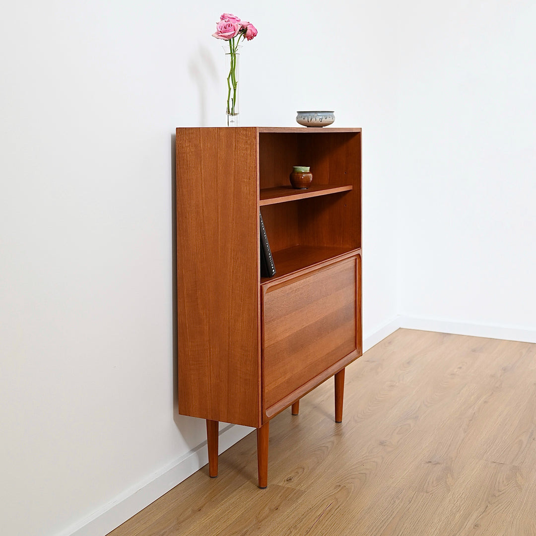 Parker Teak Mid Century Bookshelf Bar Wall Unit Bookcase