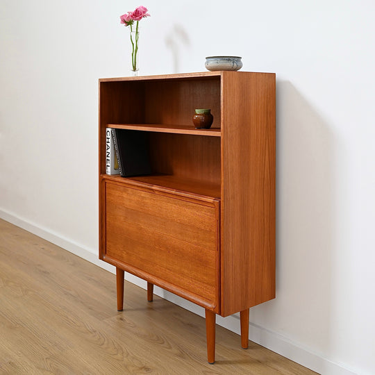 Parker Teak Mid Century Bookshelf Bar Wall Unit Bookcase