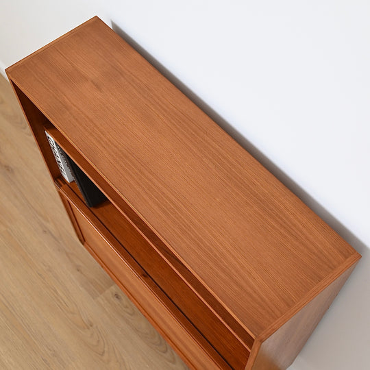 Parker Teak Mid Century Bookshelf Bar Wall Unit Bookcase