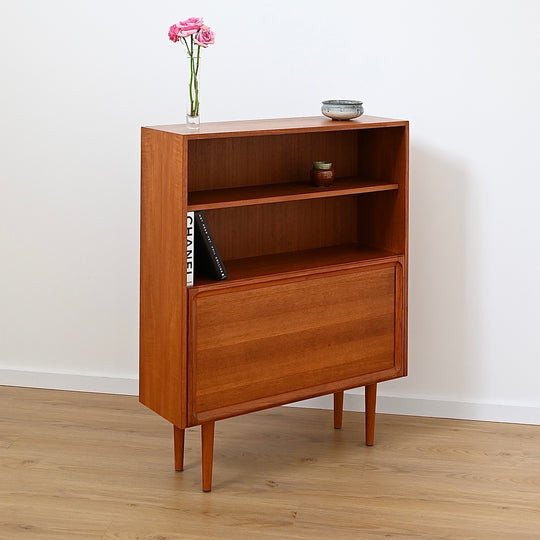 Parker Teak Mid Century Bookshelf Bar Wall Unit Bookcase