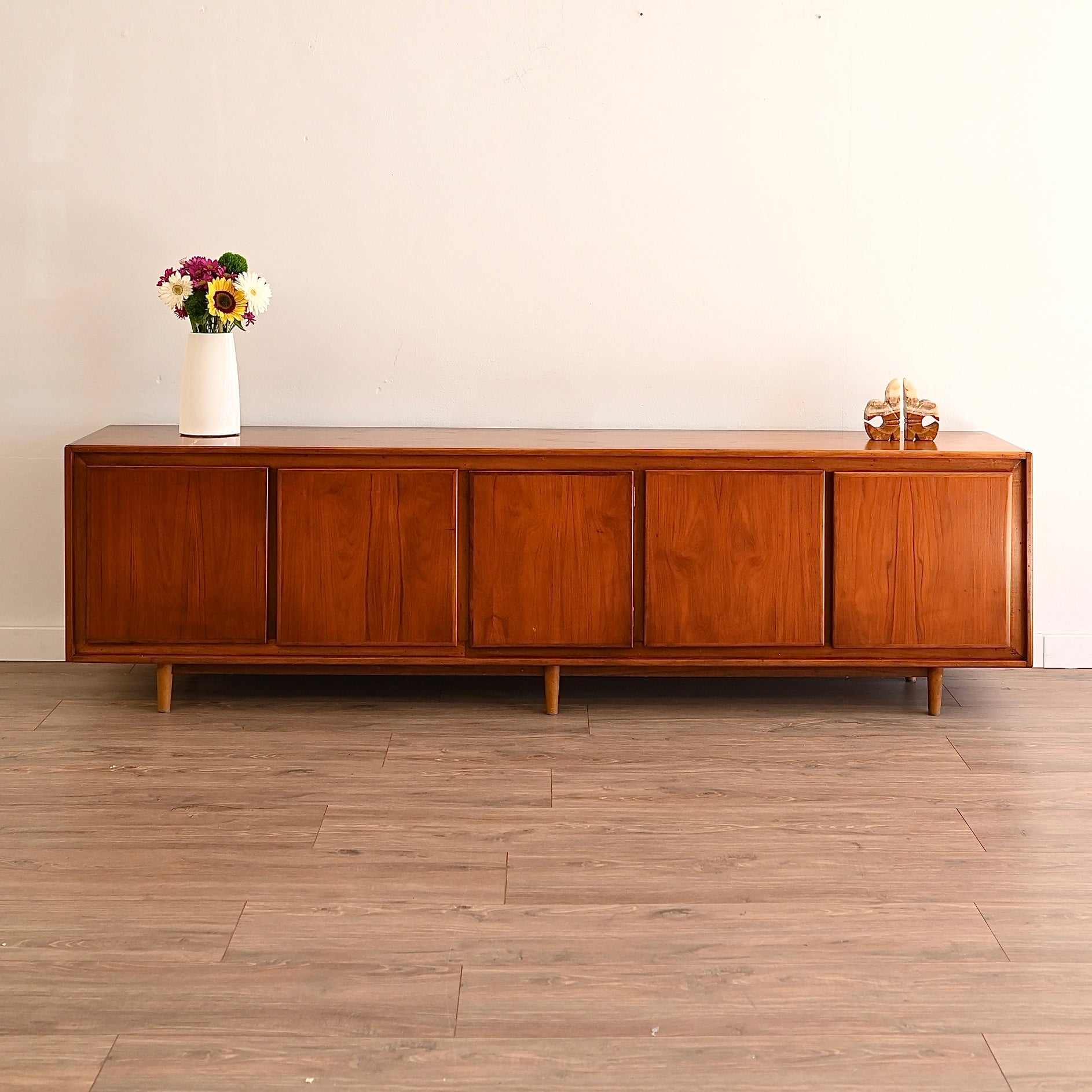 Mid Century Teak Sideboard LP Record Cabinet Console