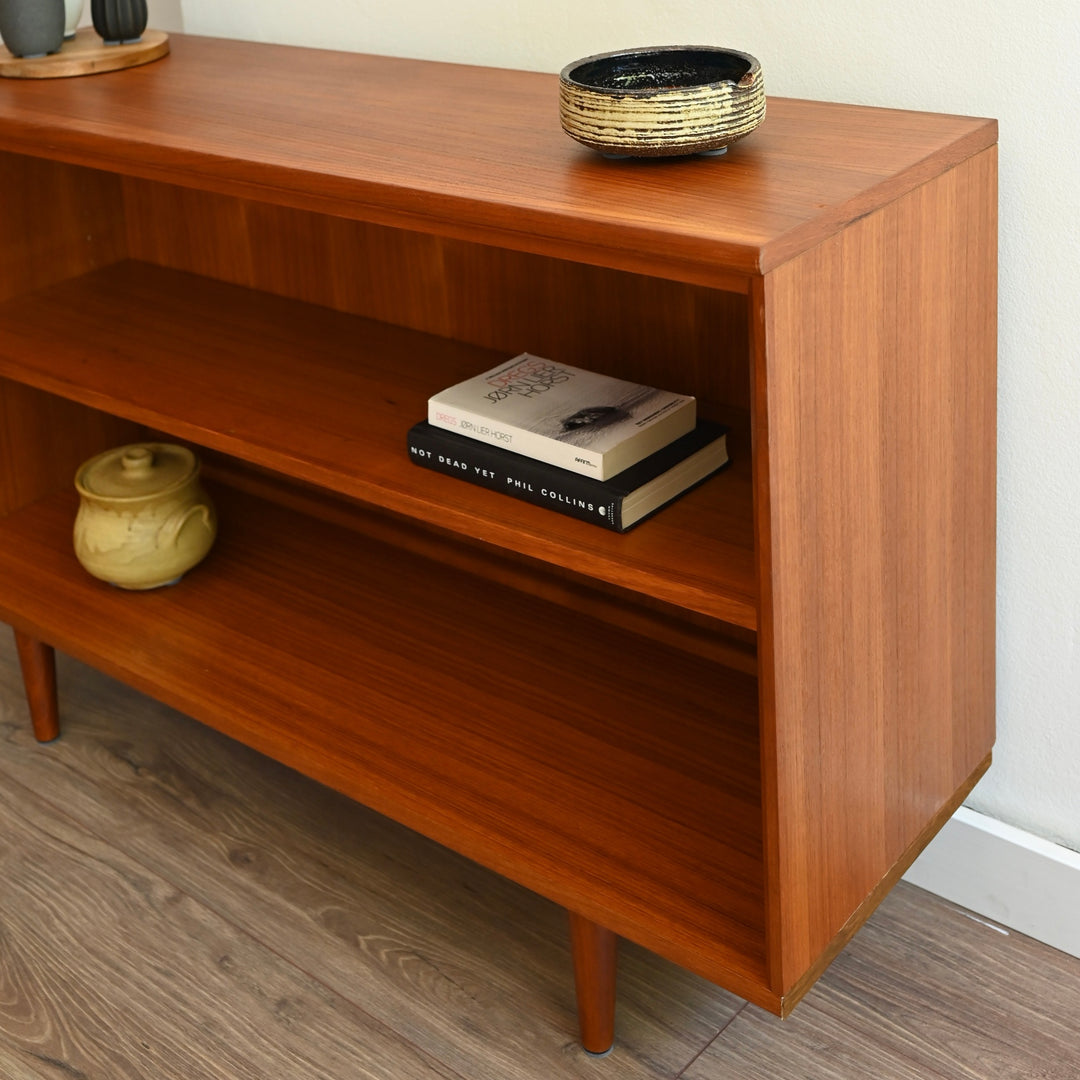 Mid Century Teak Sideboard LP Record Cabinet Bookshelf by Chiswell