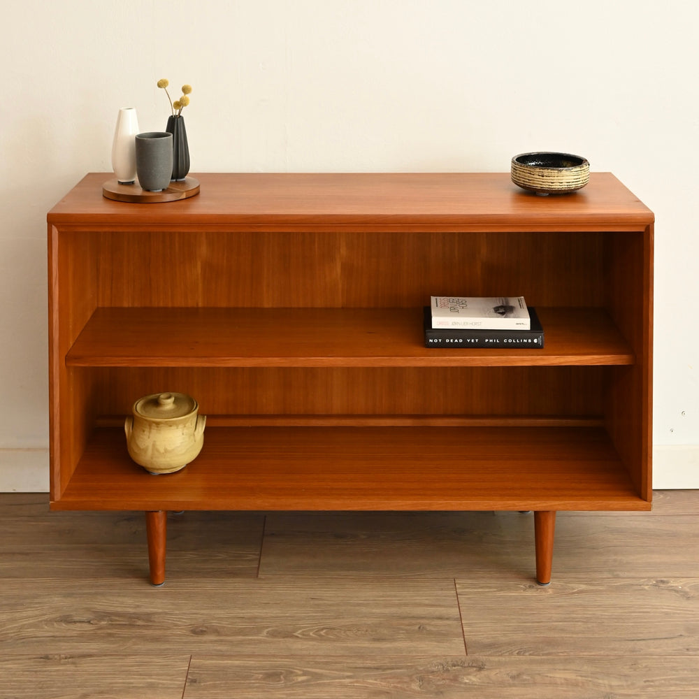 Mid Century Teak Sideboard LP Record Cabinet Bookshelf by Chiswell