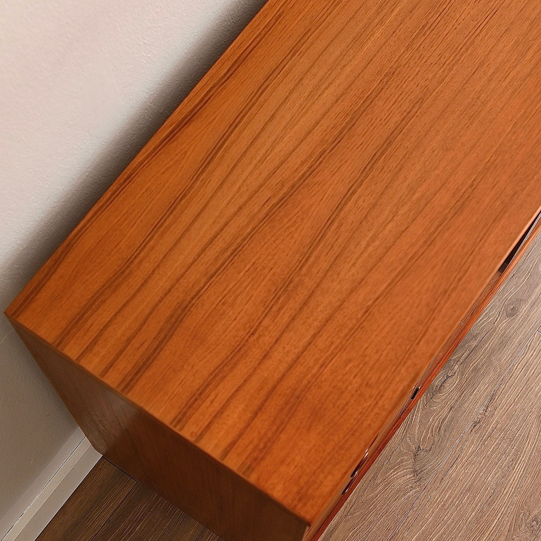 Mid Century Teak Sideboard LP Record Cabinet with Drawers by Chiswell