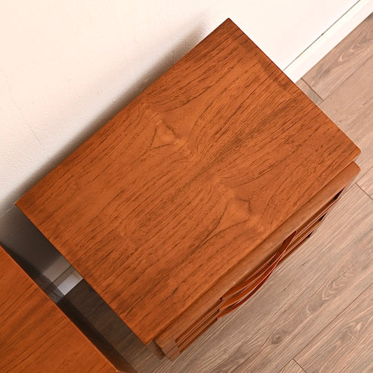 Mid Century Teak Bedside Tables Night Stands by Berryman