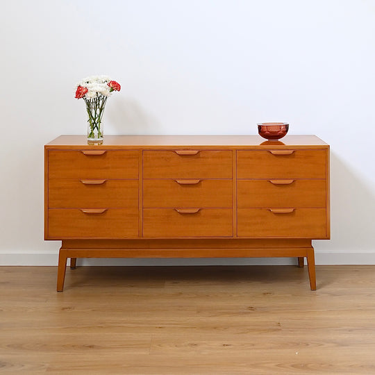 Mid Century Teak Dresser Drawers Low Boy Sideboard by Paul Mason