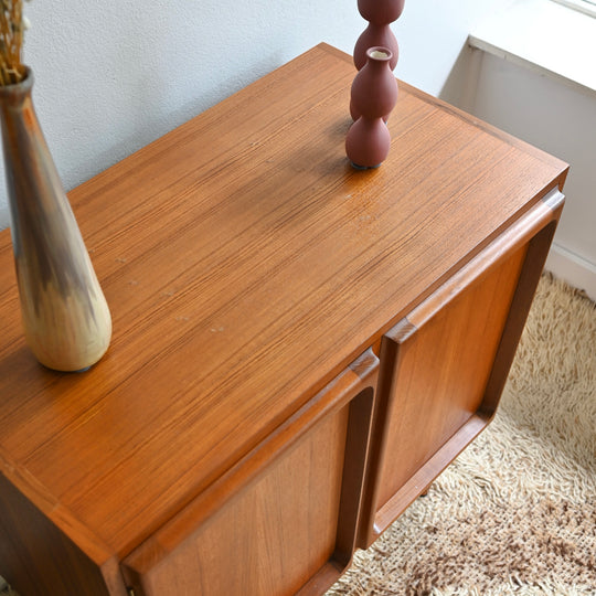 Mid Century Teak Sideboard LP Record Cabinet by Chiswell