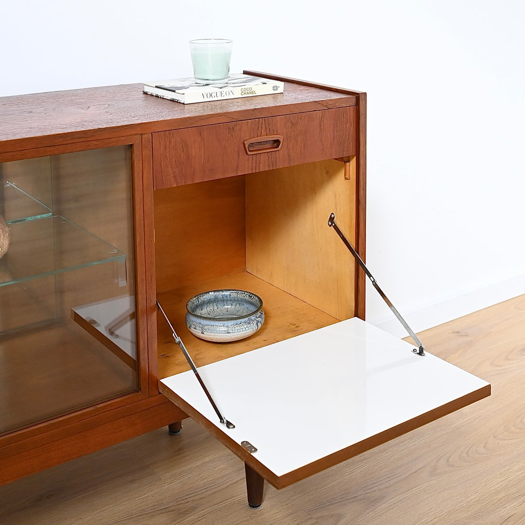 Mid Century Teak Sideboard Buffet by J. McCain Furniture