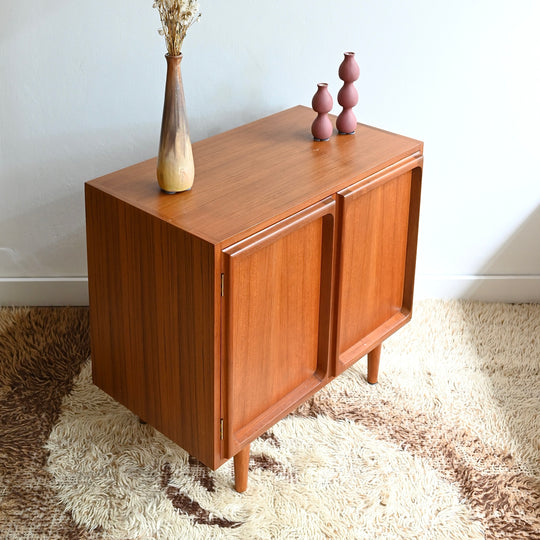 Mid Century Teak Sideboard LP Record Cabinet by Chiswell