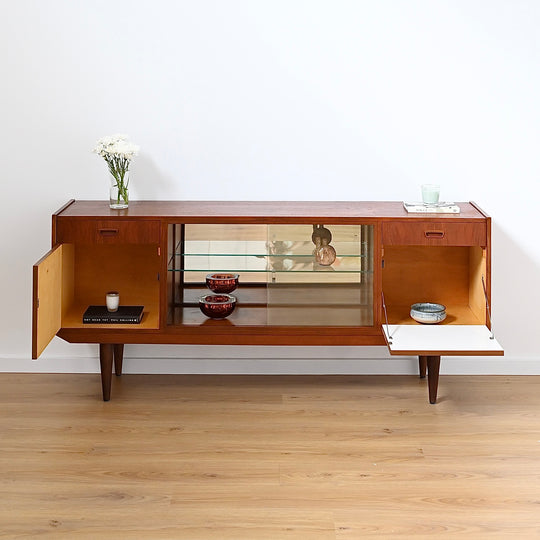 Mid Century Teak Sideboard Buffet by J. McCain Furniture