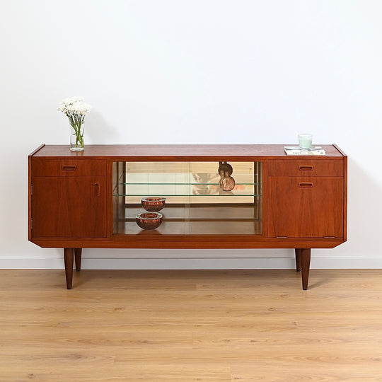 Mid Century Teak Sideboard Buffet by J. McCain Furniture
