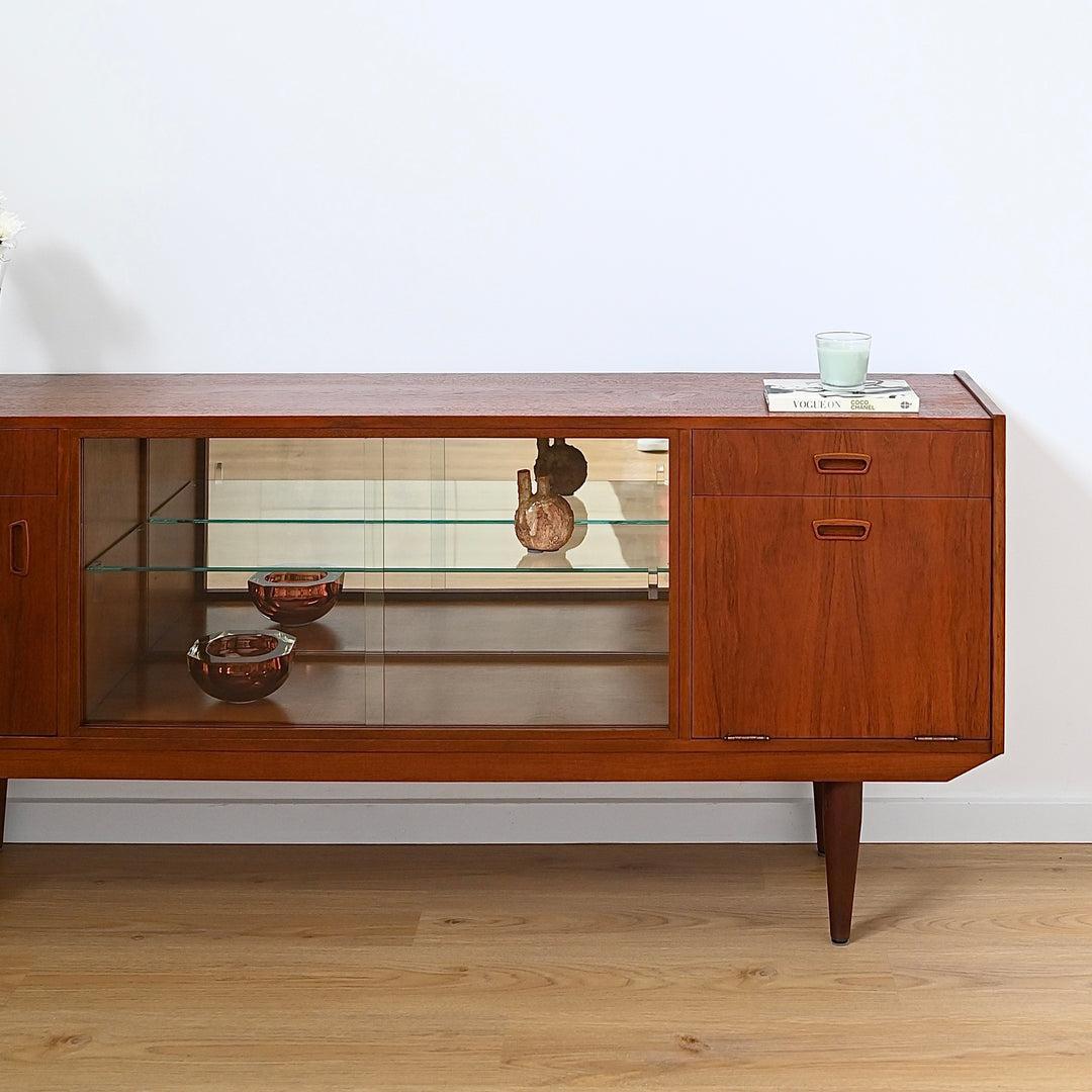 Mid Century Teak Sideboard Buffet by J. McCain Furniture