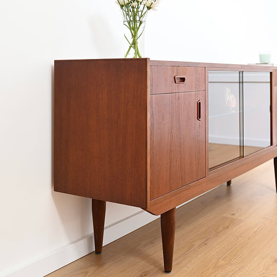 Mid Century Teak Sideboard Buffet by J. McCain Furniture