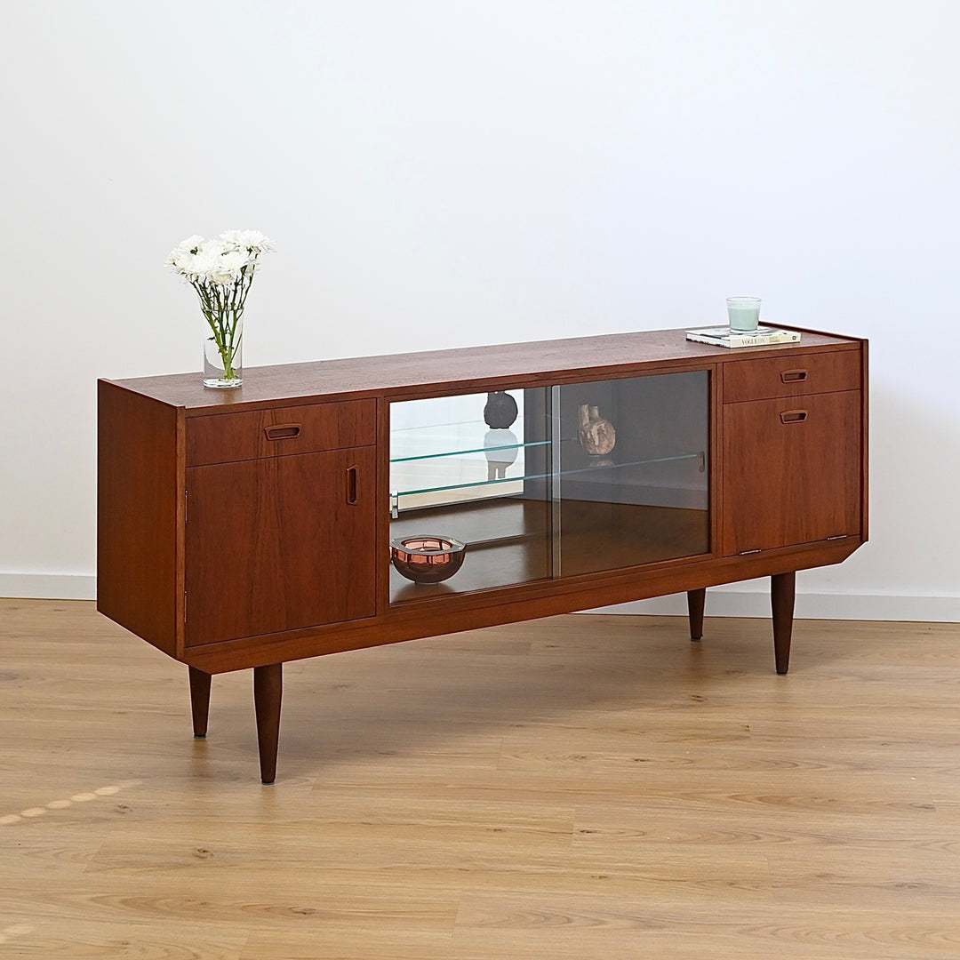 Mid Century Teak Sideboard Buffet by J. McCain Furniture