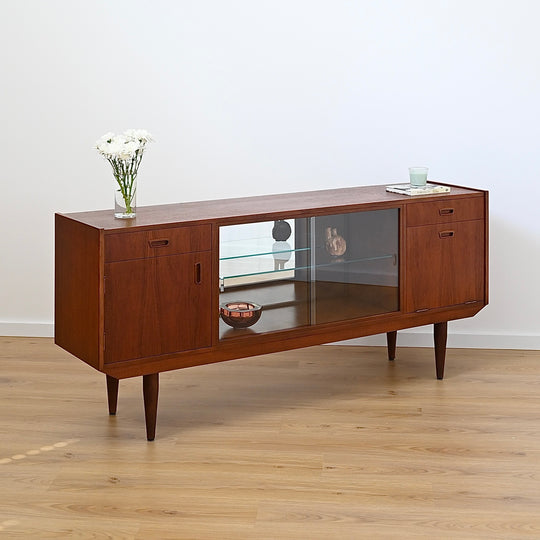 Mid Century Teak Sideboard Buffet by J. McCain Furniture