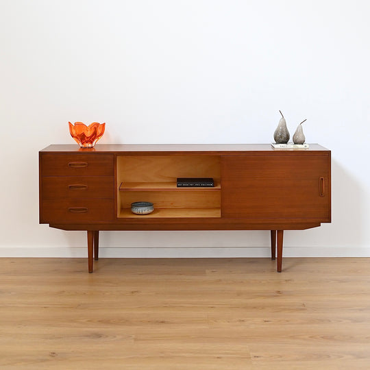 Mid Century Teak Sideboard LP Record Cabinet by Elite