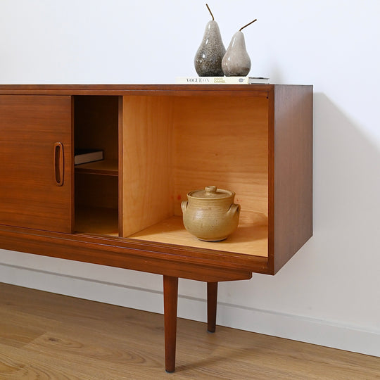 Mid Century Teak Sideboard LP Record Cabinet by Elite