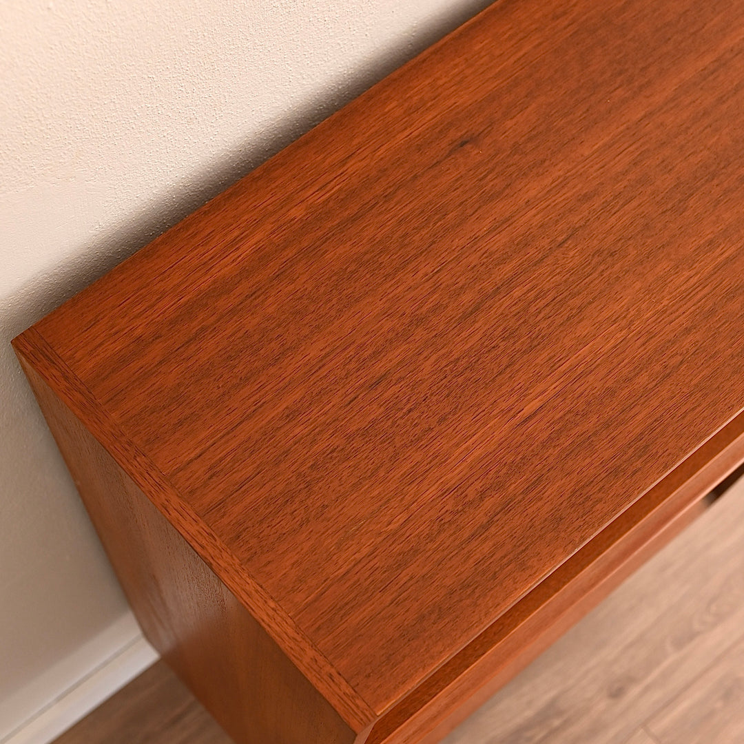 Mid Century Teak Sideboard Buffet Bar Cabinet by Chiswell