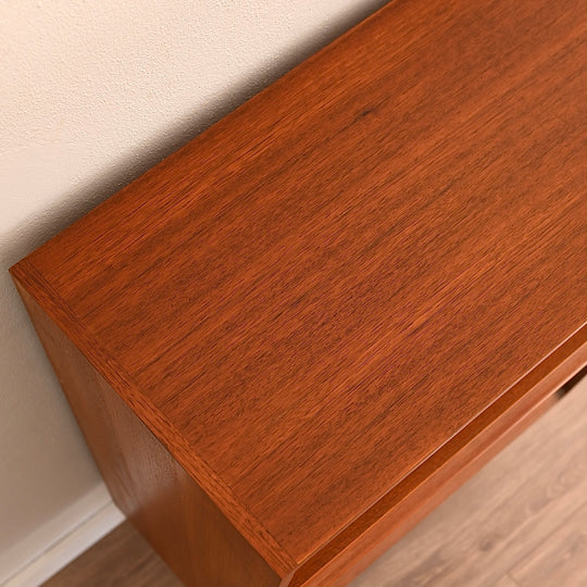 Mid Century Teak Sideboard Buffet Bar Cabinet by Chiswell