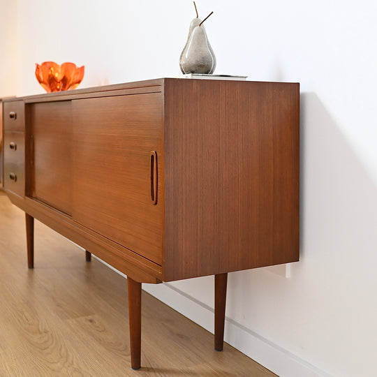 Mid Century Teak Sideboard LP Record Cabinet by Elite
