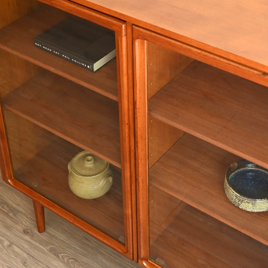 Mid Century Teak Sideboard Display Cabinet by Parker