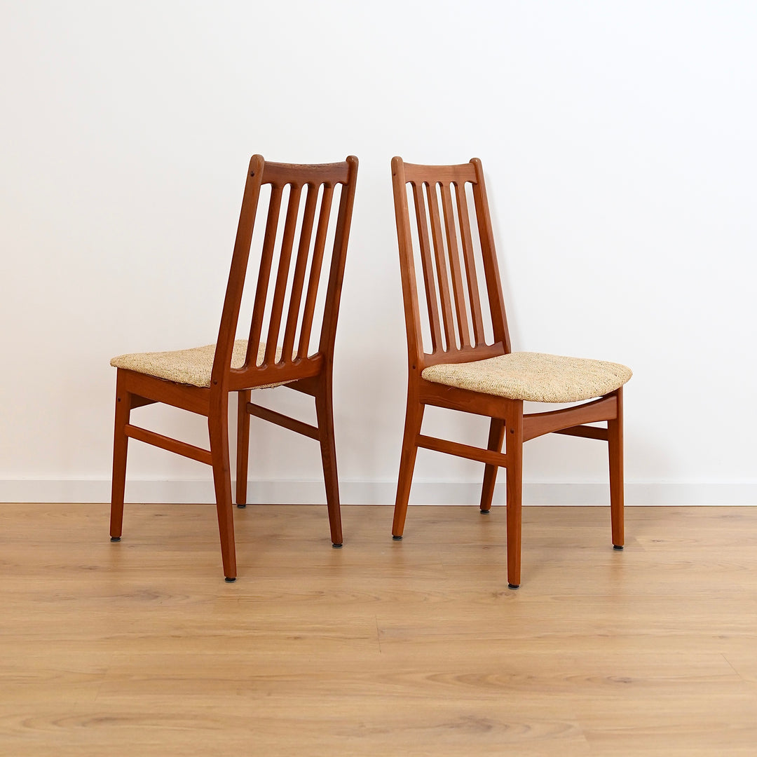 6x Mid Century Teak Dining Chairs