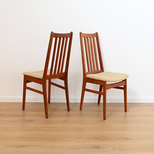 6x Mid Century Teak Dining Chairs