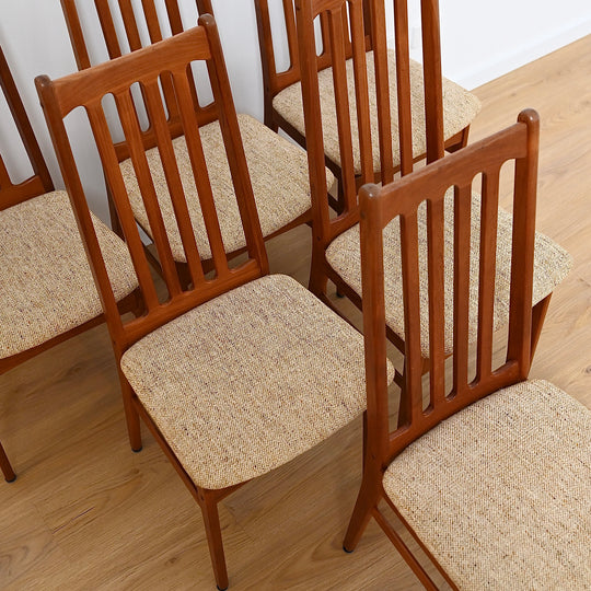 6x Mid Century Teak Dining Chairs