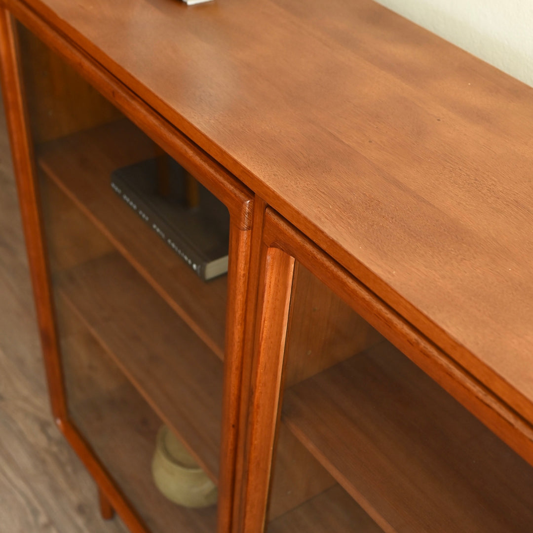 Mid Century Teak Sideboard Display Cabinet by Parker