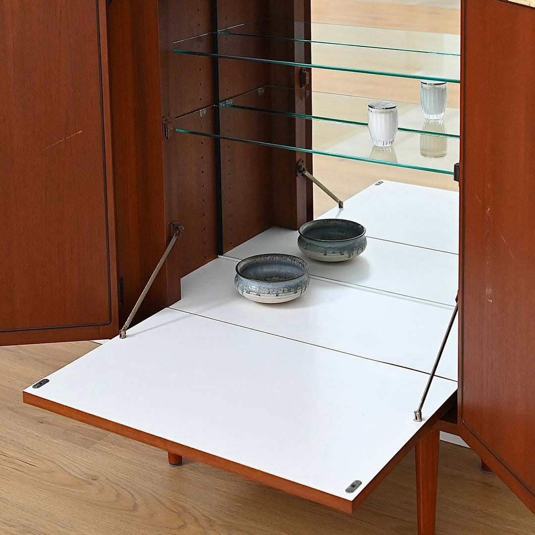 Mid Century Teak Sideboard Bar Cabinet by Chiswell