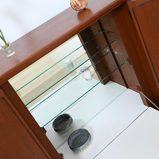 Mid Century Teak Sideboard Bar Cabinet by Chiswell