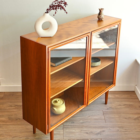 Mid Century Teak Sideboard Display Cabinet by Parker