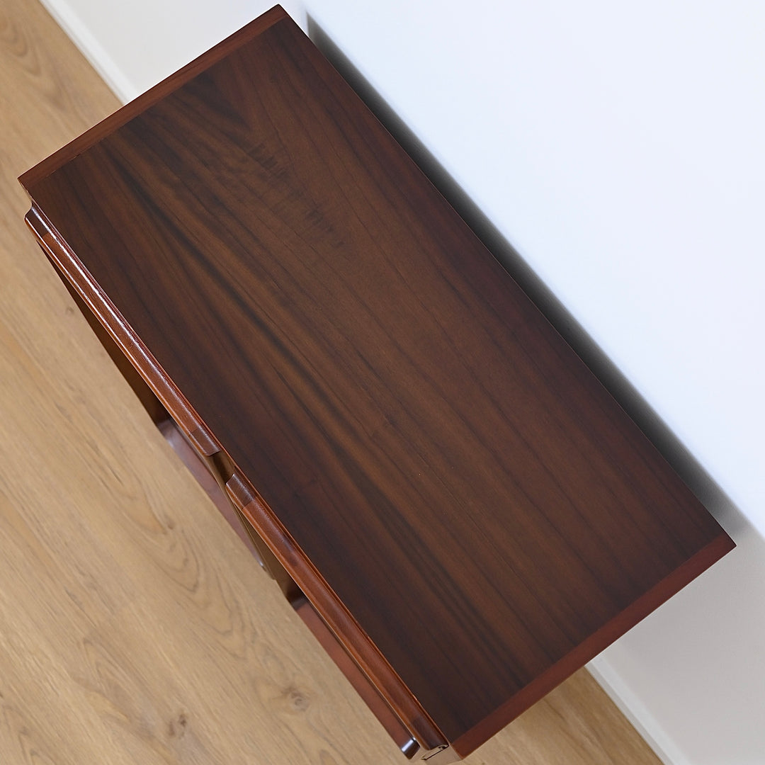 Mid Century Walnut Sideboard Glass Display Cabinet by Chiswell