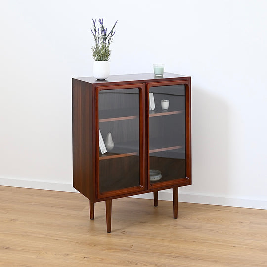Mid Century Walnut Sideboard Glass Display Cabinet by Chiswell