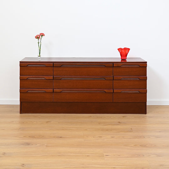 Mid Century Retro Walnut Dresser Sideboard by Macrob