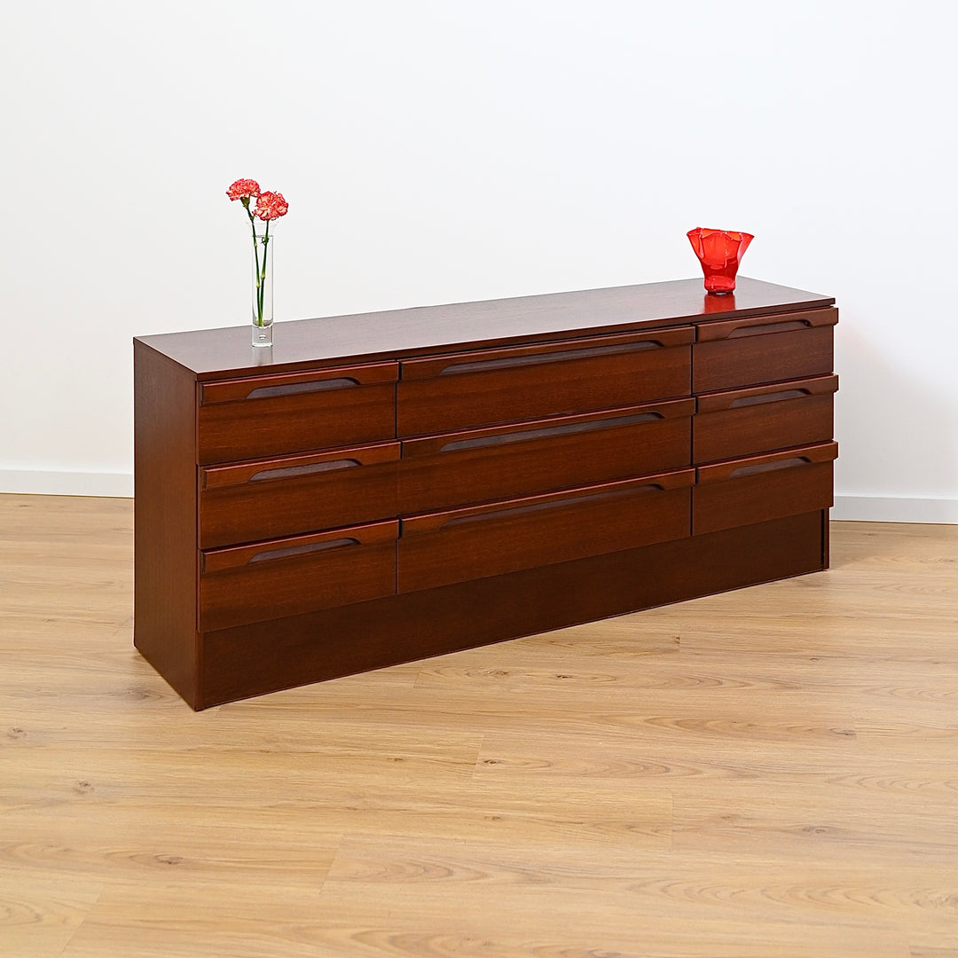 Mid Century Retro Walnut Dresser Sideboard by Macrob