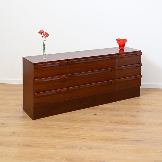 Mid Century Retro Walnut Dresser Sideboard by Macrob