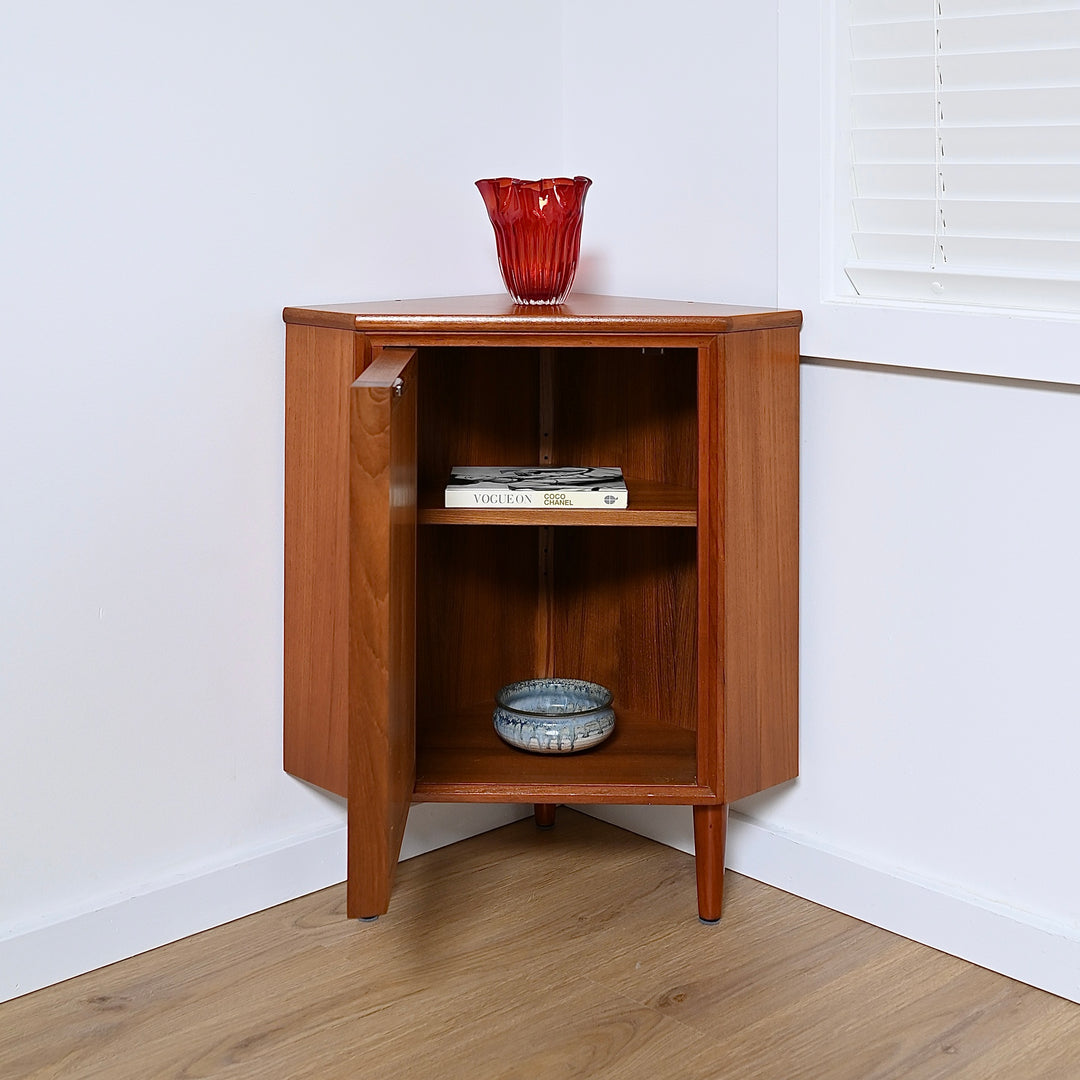 Mid Century Teak Sideboard Corner Cabinet by Chiswell