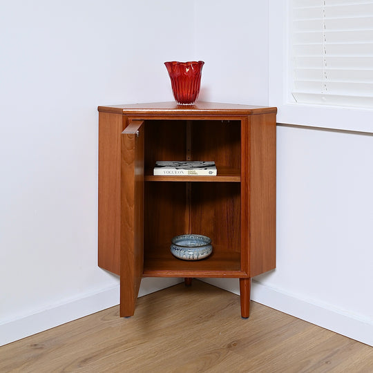 Mid Century Teak Sideboard Corner Cabinet by Chiswell