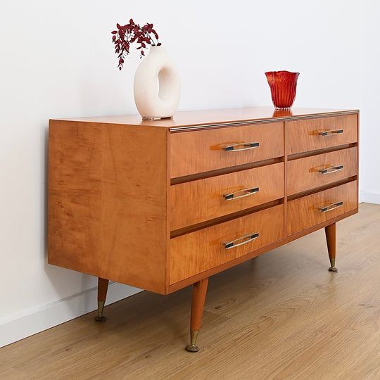Mid Century Vintage 1960’s Teak Sideboard Dresser Drawers