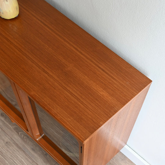 Mid Century Teak Sideboard Display Cabinet by Chiswell