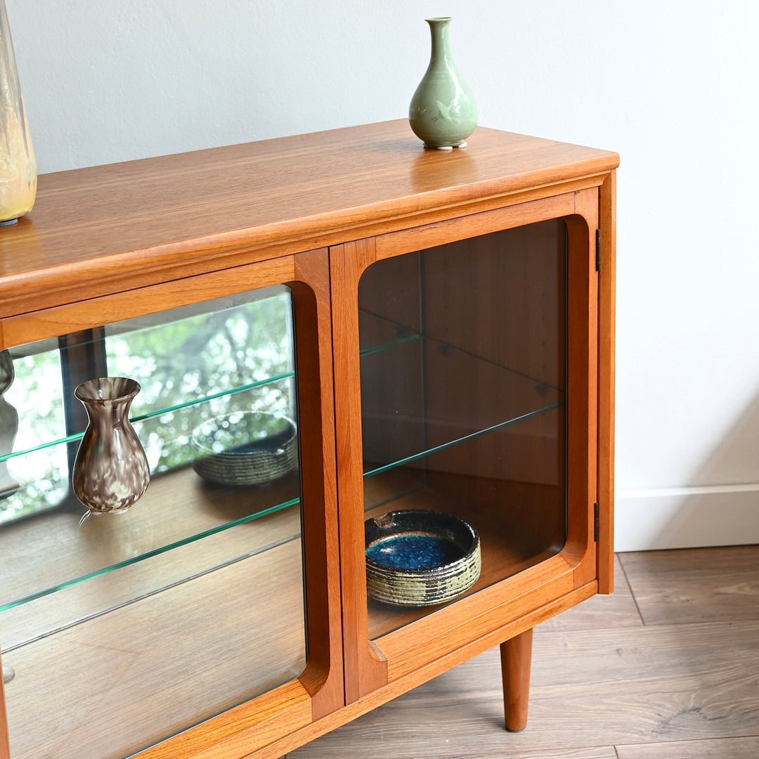 Mid Century Teak Sideboard Display Cabinet by Chiswell